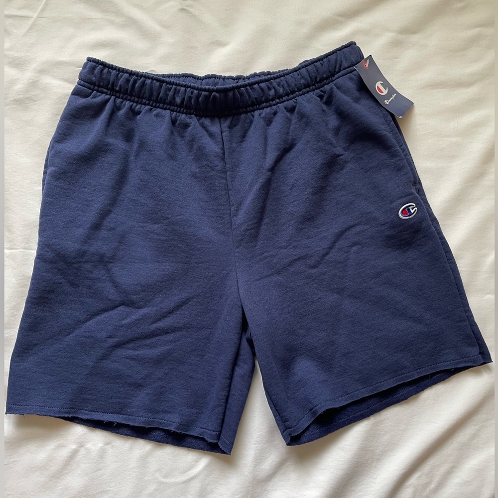 Champion Powerblend Shorts Navy Blue Medium NWT
